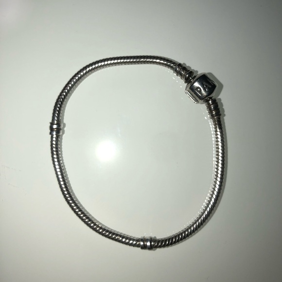 Silver Pandora Moments Snake Chain Bracelet - Picture 2 of 5